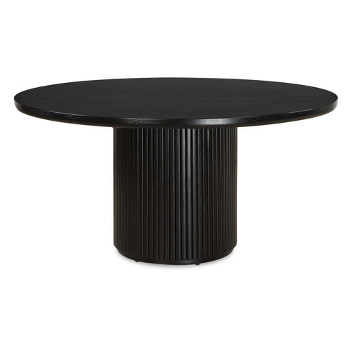 Hersch Round Black Dining Table