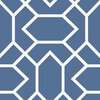 Modern Geometric Blue Peel & Stick Wallpaper, by York Wall, 16'6" length x 1'8.5" width x 0.02" depth thumbnail