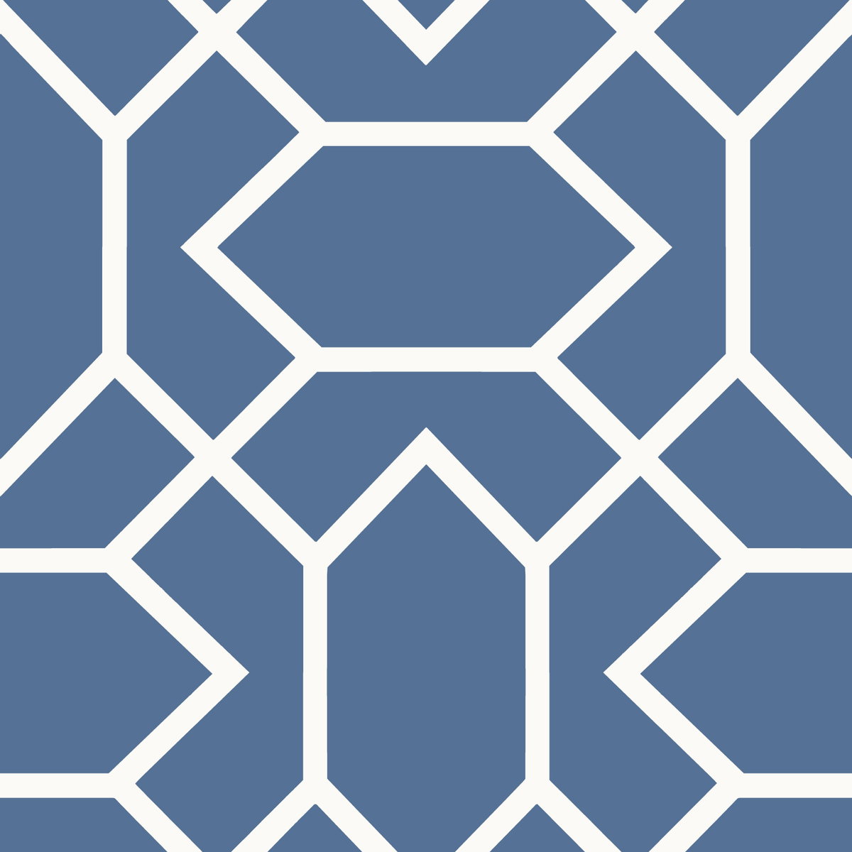 Modern Geometric Blue Peel & Stick Wallpaper, by York Wall, 16'6" length x 1'8.5" width x 0.02" depth