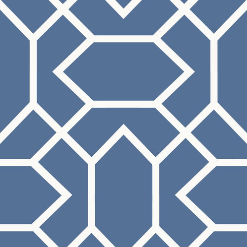 Modern Geometric Blue Peel & Stick Wallpaper