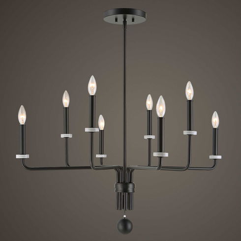 Ebony Elegance 8 Light Chandelier