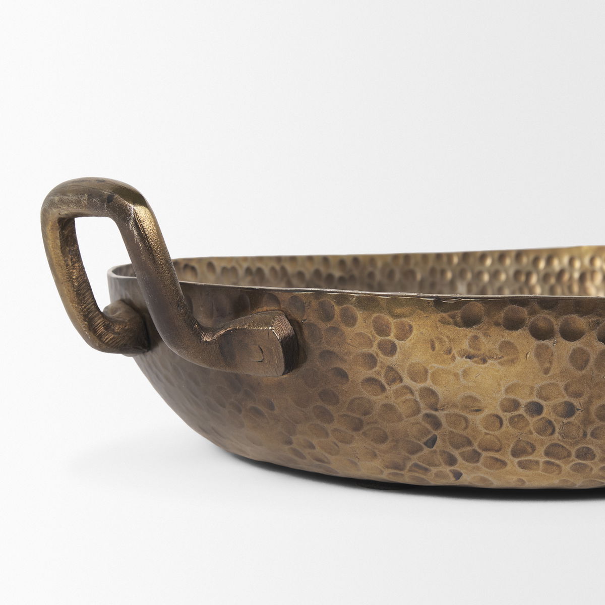 Pama Hammered Gold Metal Decorative Trays (Set of 2), by Mercana, 25" length x 15.5" width x 5.5" height View 10