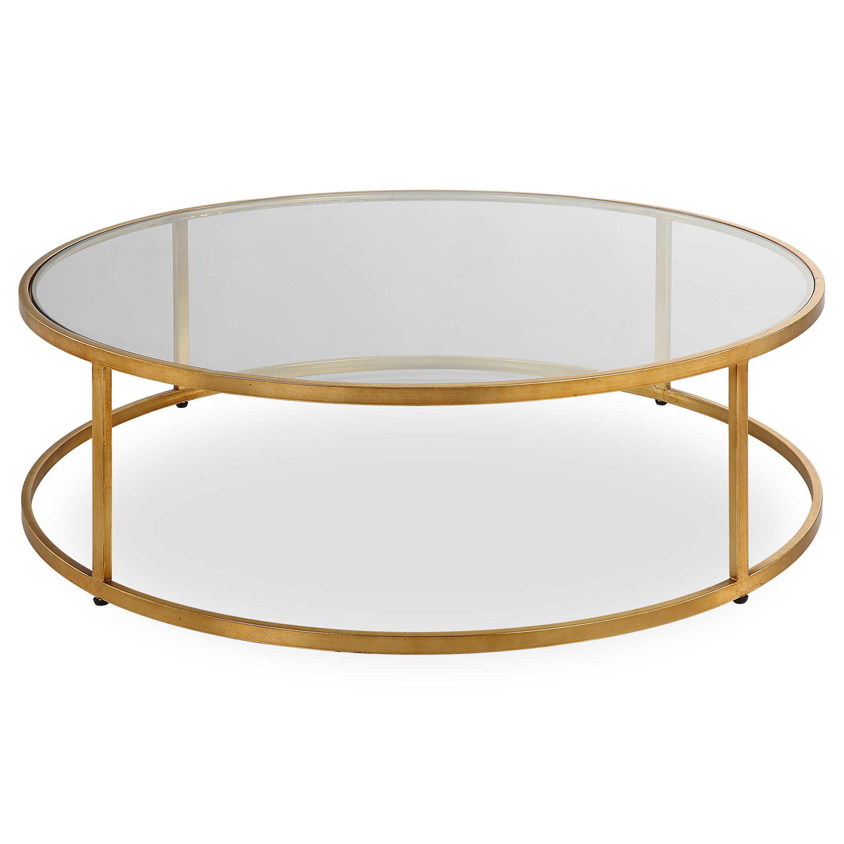 Radius Modern Circular Coffee Table, by Uttermost, 48" width x 14.5" height x 48" depth View 1
