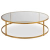 Radius Modern Circular Coffee Table, by Uttermost, 48" width x 14.5" height x 48" depth thumbnail 1