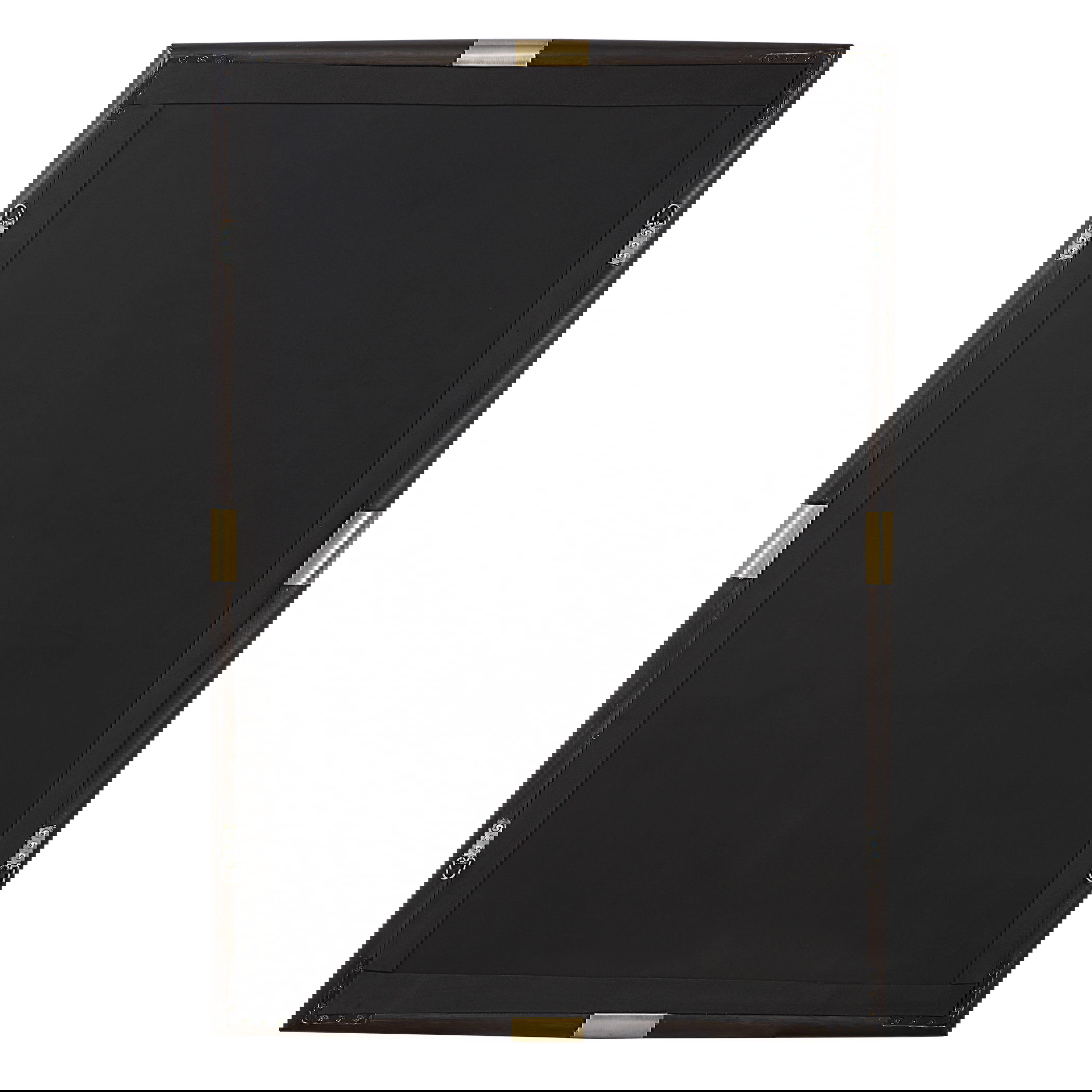 Larkin Dark Wood & Brass Mirror, by Uttermost, 29.75" width x 43.5" height x 2" depth View 7