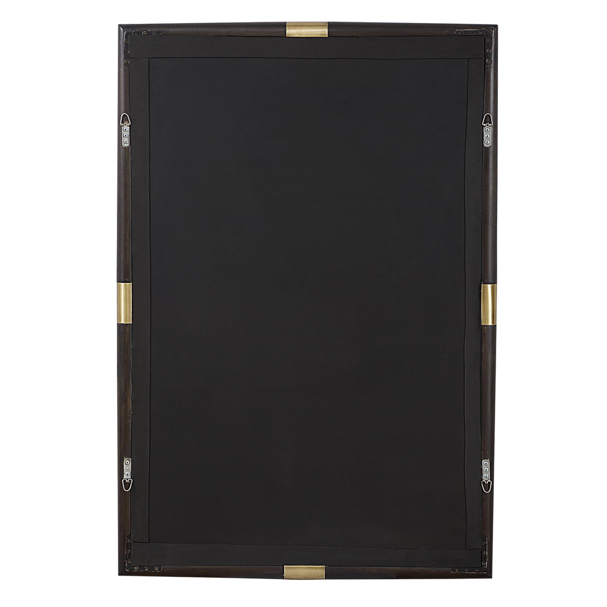 Larkin Dark Wood & Brass Mirror, by Uttermost, 29.75" width x 43.5" height x 2" depth View 7