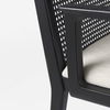 Clara Black Wood with Cream Fabric Seat and Cane Back Dining Chair thumbnail 7