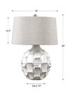 Guerina Scalloped White Lamp, by Uttermost, 1'7" width x 2'2" height x 1'7" depth thumbnail 3