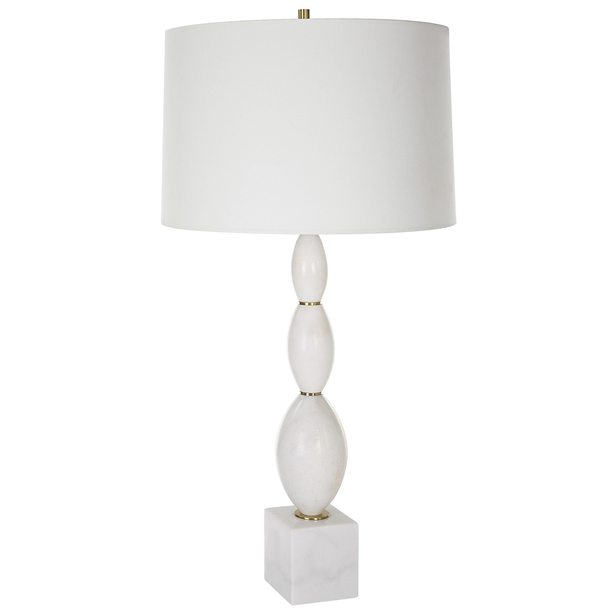 Regalia White Marble Table Lamp large image 