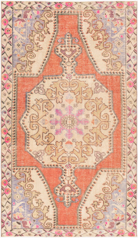 Antique One of a Kind Handmade Rug, by Surya, 7'8" length x 4'5" width