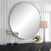 Junius Large Gold Round Mirror thumbnail 3