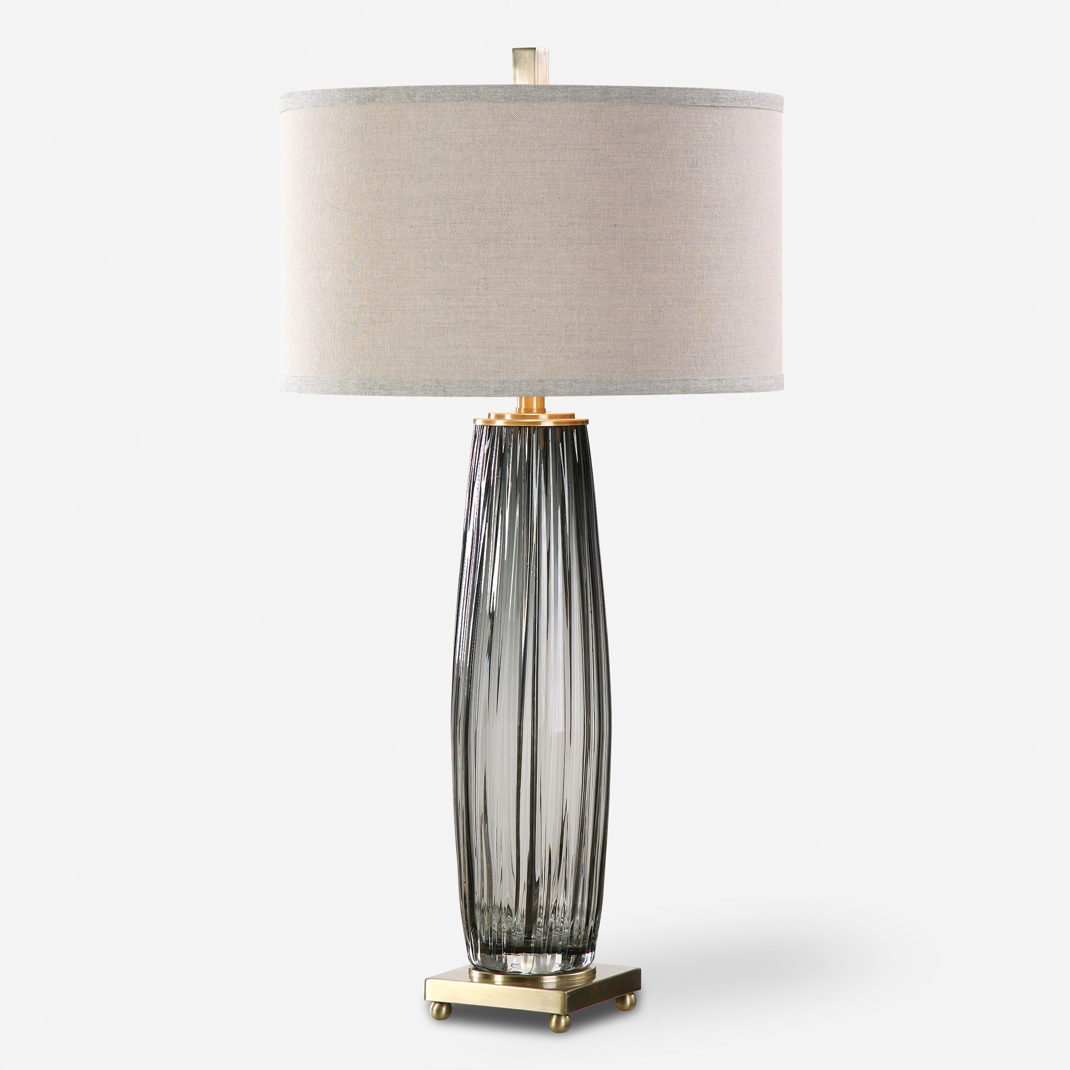 Vilminore Gray Glass Table Lamp large image 