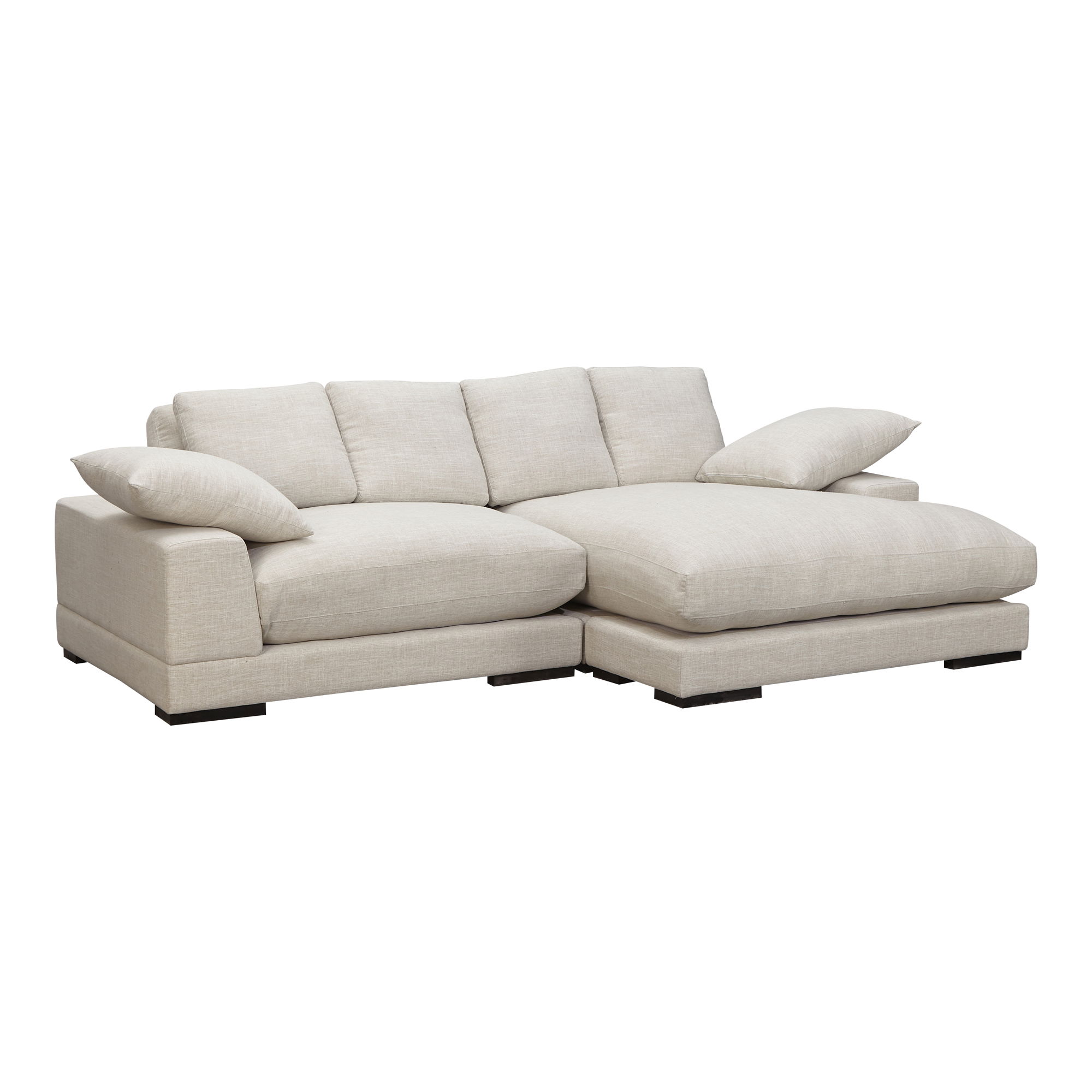 Plunge Sectional Sahara, Sectional Sofa by Moe's Home, 106" width x 34" height x 46" depth View 2