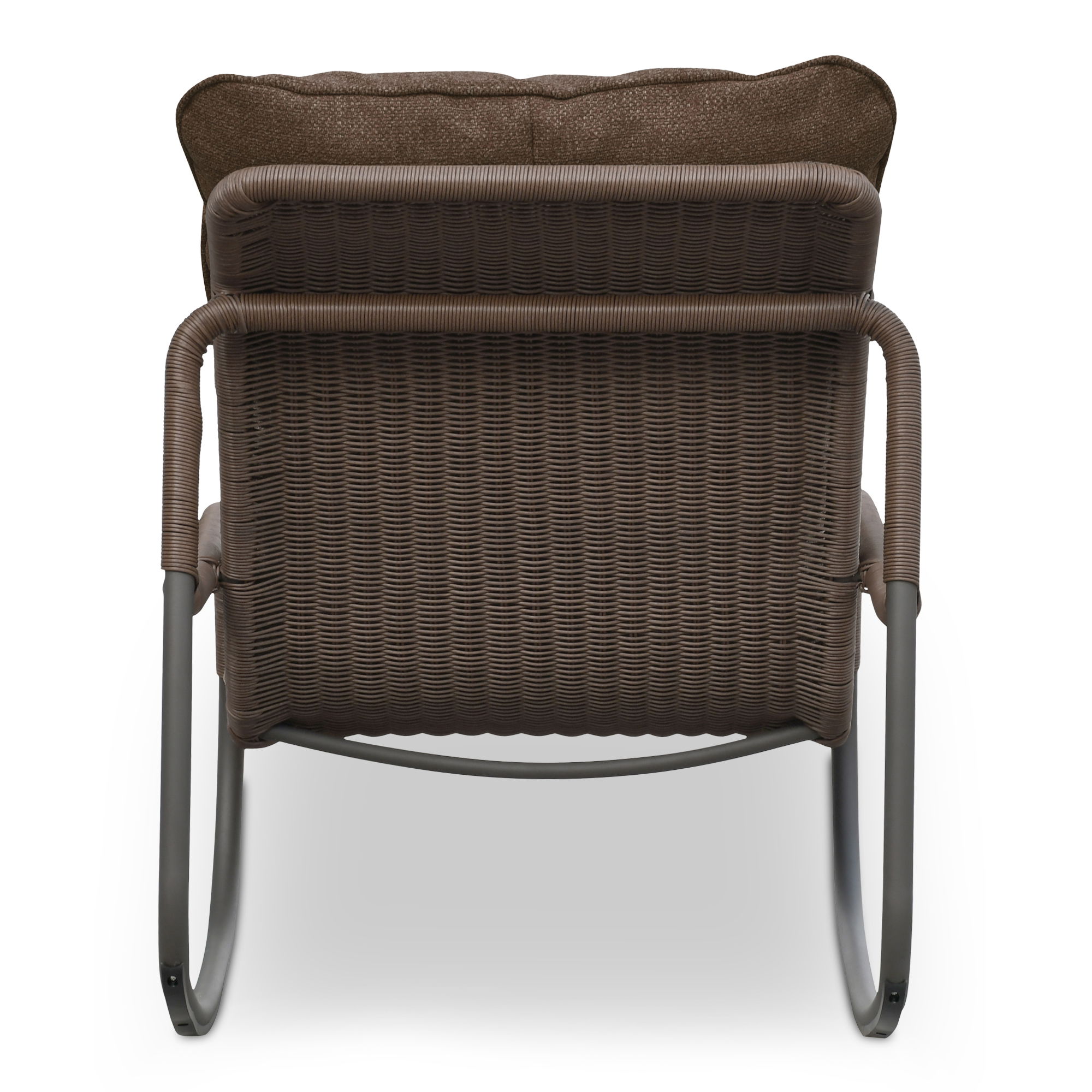 Lyra Outdoor Rocking Chair Brown, Outdoor Chair by Moe's Home, 2'2.77" width x 2'10" height x 3'2" depth View 5