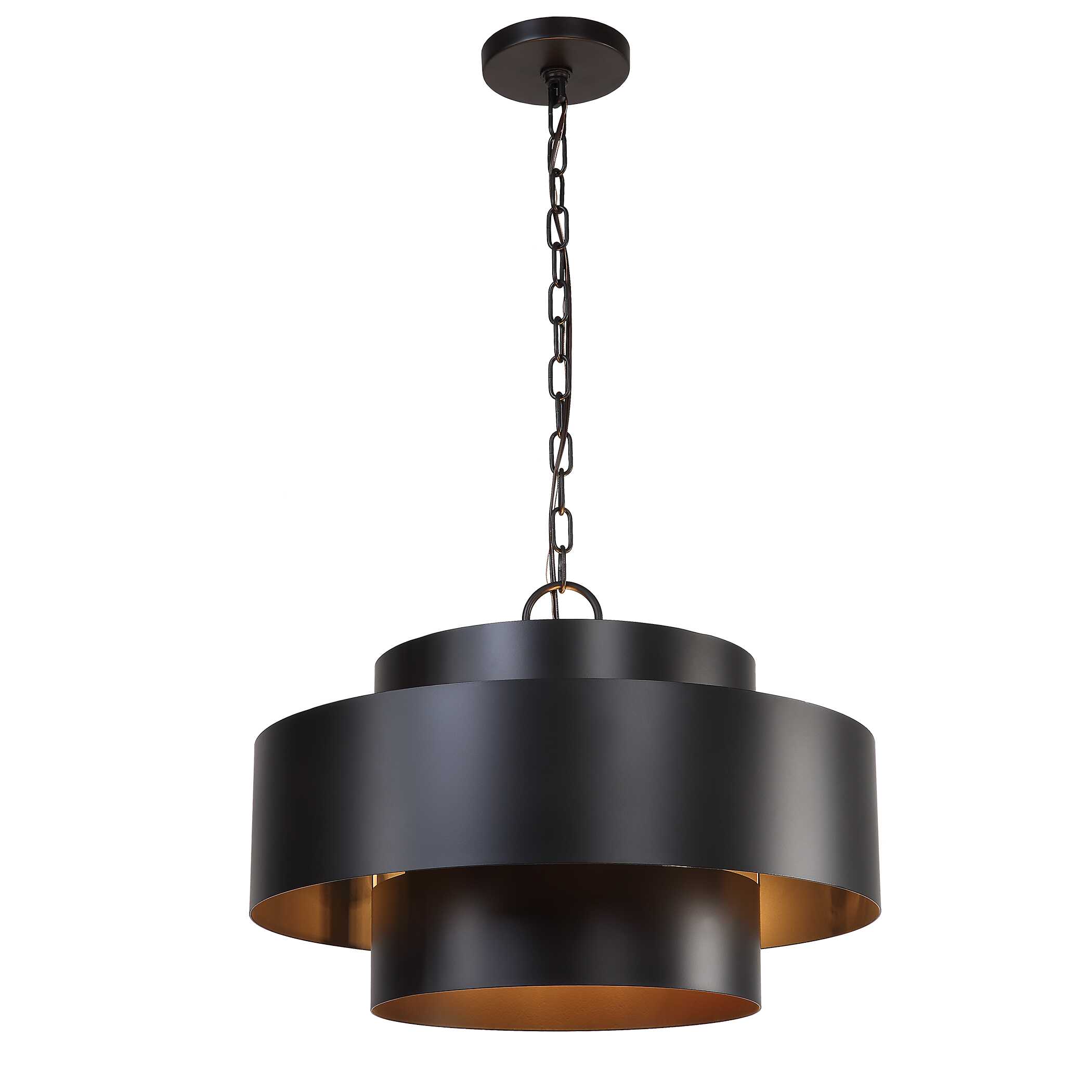 Youngstown Dark Bronze 4 Light Pendant, Ceiling Light by Uttermost, 20" width x 14.5" height x 20" diameter x 20" depth View 4