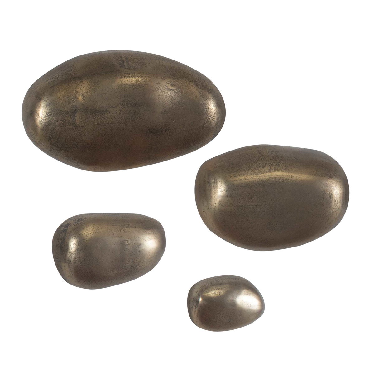 Set In Stone Brass Outdoor Wall Art Set/4, by Uttermost, 11" width x 4" height x 6.5" depth View 3