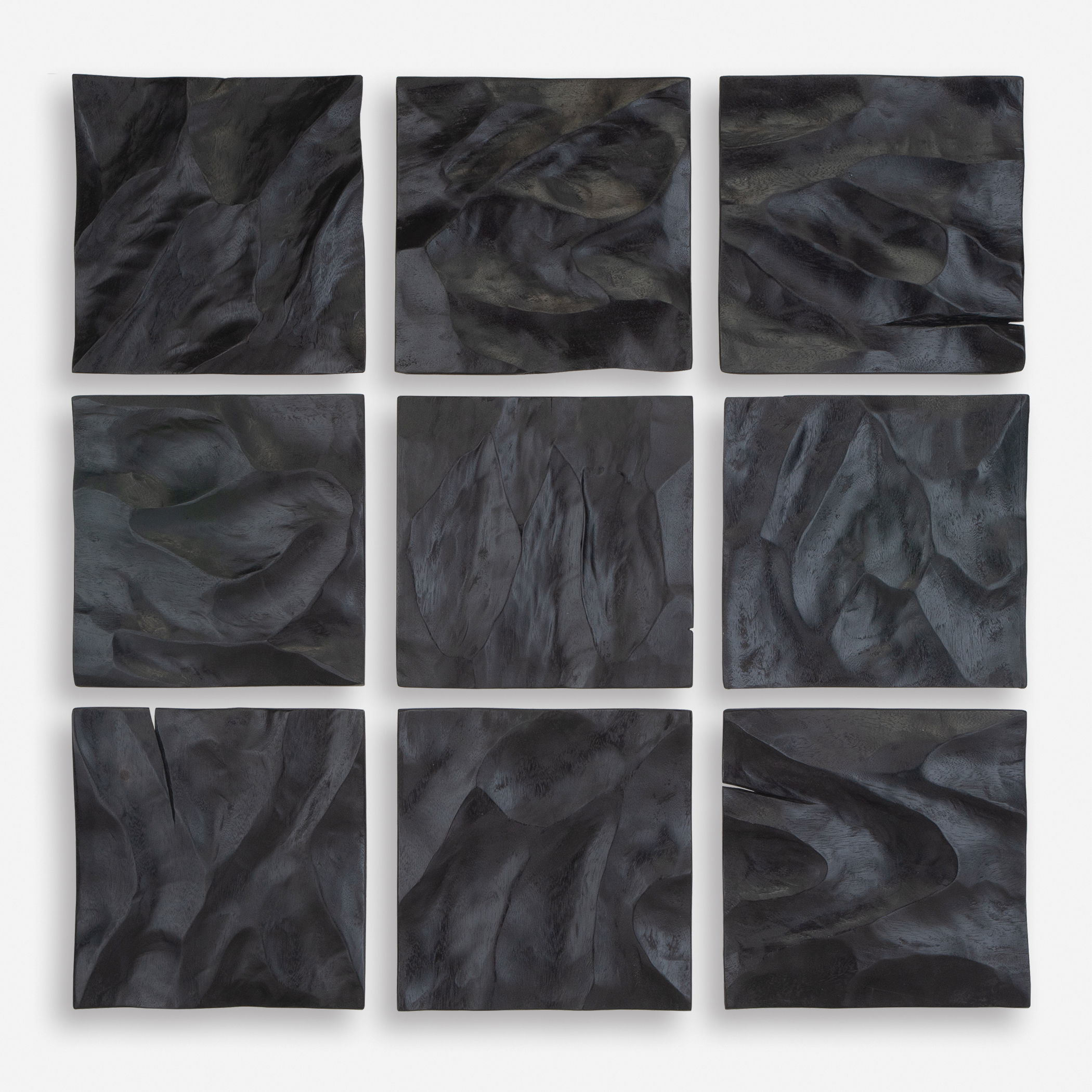 Malosi Black Wood Wall Decor, Set/9 large image 