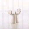 Hands Stool-Matte White, Low Stool by Studio A Home, 23" width x 23" height x 14" depth thumbnail 5