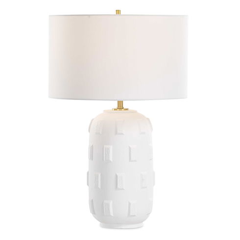 Emerie Textured White Table Lamp