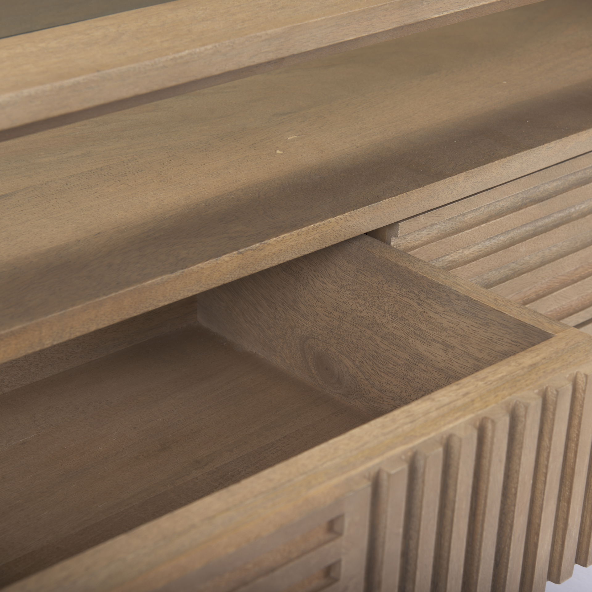 Sable   Light Brown Wood Coffee Table large image 