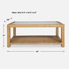 Kensing Natural Coffee Table, by Uttermost, 42" width x 17" height x 28" depth thumbnail 3