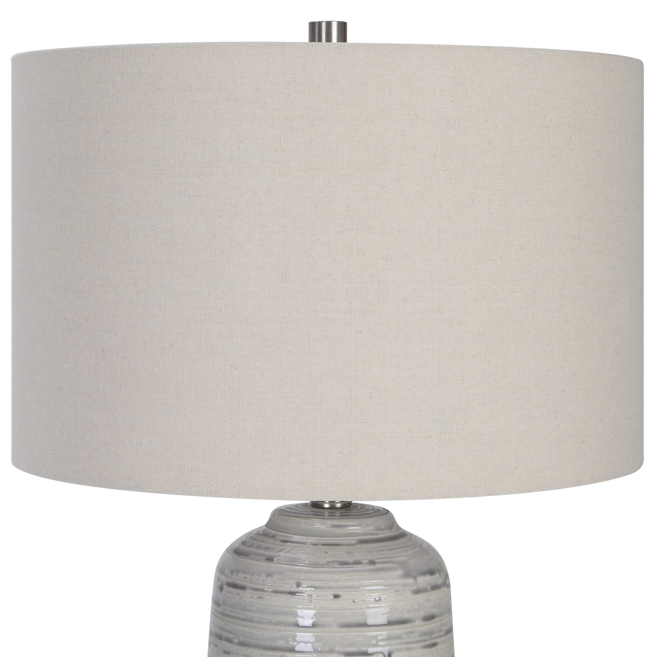 Cyclone Ivory Table Lamp, by Uttermost, 16" width x 24.75" height x 16" depth View 6