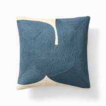Online Designer Combined Living/Dining Modern Shape Pillow Cover 20x20 , Petrol + Down Alt. Pillow Insert
