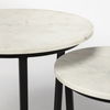 Bombola I (Small) 15L x 15W White Round Marble Top with Black Metal Frame Accent Table thumbnail 10