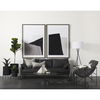Cochrane 82L x 33W x 32.3 Black Leather Three Seater Sofa thumbnail 3