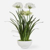 Purity Agapanthus Centerpiece, Artificial Plants & Flower by Uttermost, 30" width x 38.5" height x 30" depth thumbnail 1