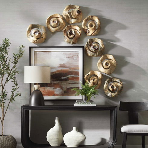 Corkscrew Wood Wall Decor Set/9