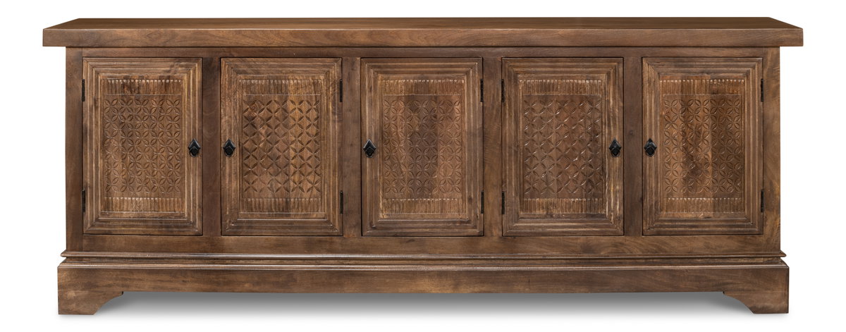 Gentry Sideboard, by Sarreid, 1'8" length x 8'9" width x 3'3" height View 2