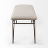Camille  Cream Fabric Seat with Metal Frame Bench thumbnail 4
