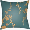 Chinoiserie Floral Accent Pillow, Decorative Pillow by Surya, 18" length x 18" width thumbnail