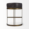 Hollyfield Low Back 24.75in Seat Counter Stool | Charcoal Brown, Counter & Bar Stool by Mercana, 20.5" length x 19.7" width x 28.7" height thumbnail 5