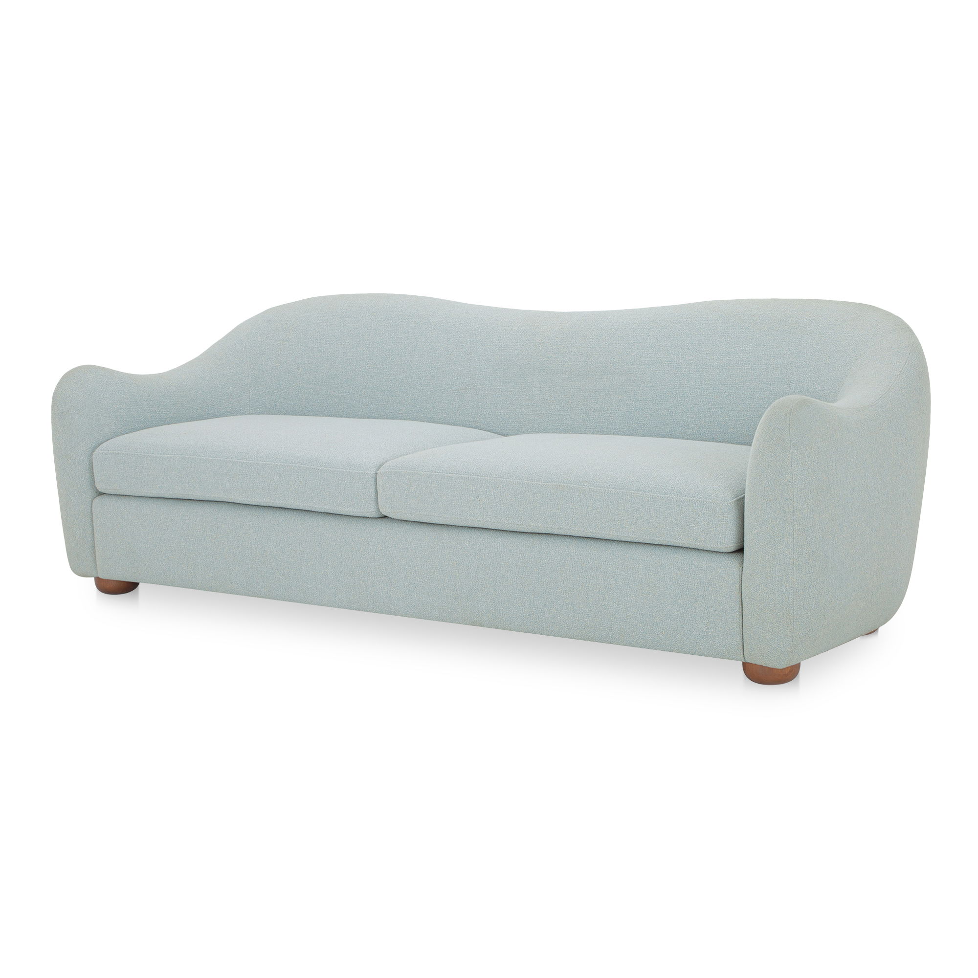 Bria Sofa Light Blue, Sofas & Sectional by Moe's Home, 89.8" width x 29.6" height x 34.7" depth View 2