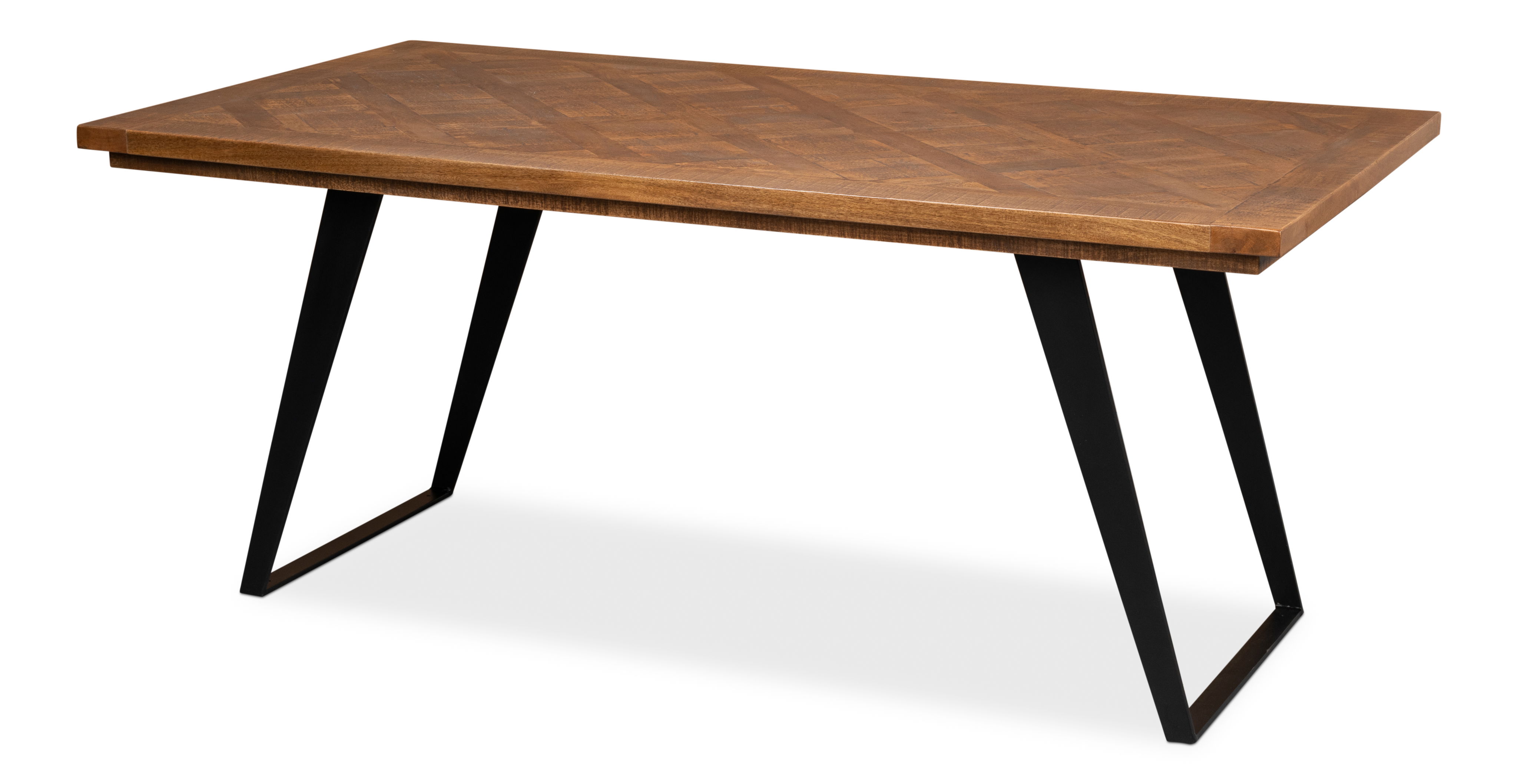 Paige Parquet Top Dining Table large image 