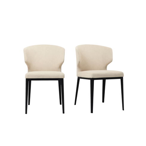 Delaney Dining Chair Warm Beige-set Of Two