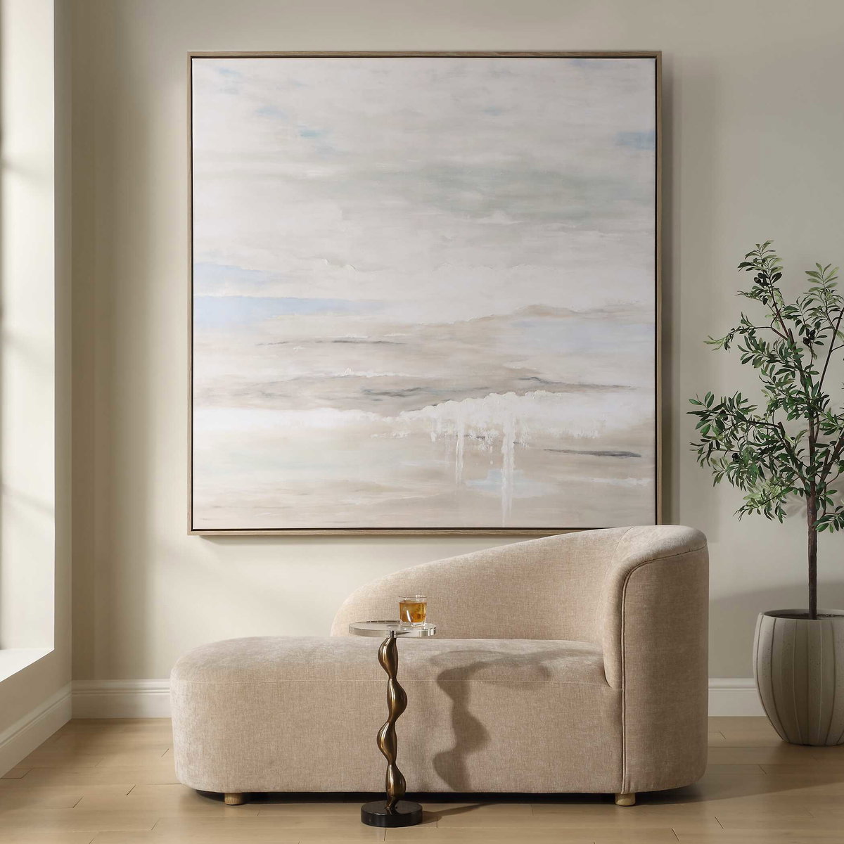Gravity Abstract Landscape Art, by Uttermost, 72" width x 72" height x 2.5" depth View 2