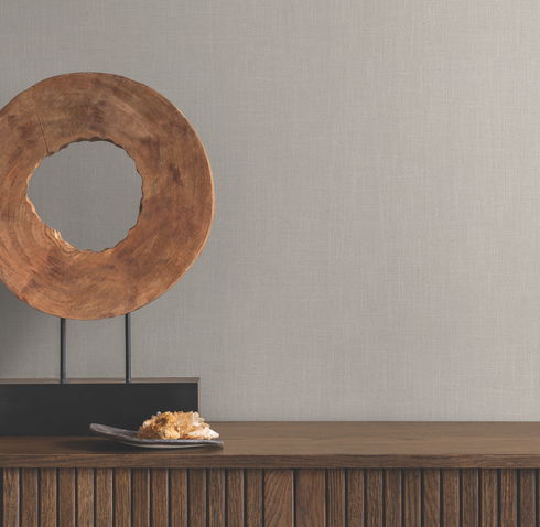 Classic Linen Grey Wallpaper