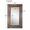 Langford Large Wood Mirror, by Uttermost, 4'2.5" width x 6'8.5" height x 2" depth thumbnail 3