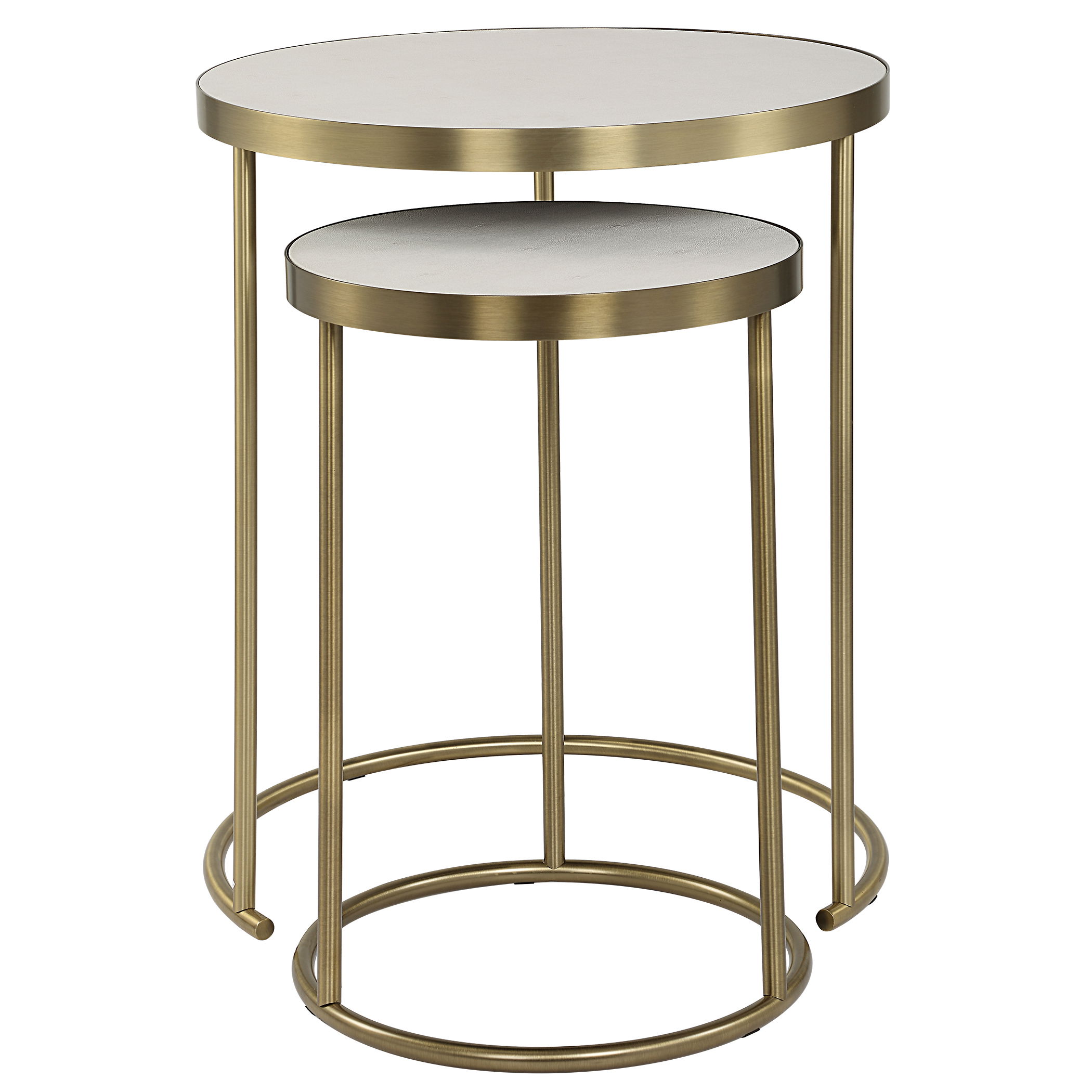 Aragon White Nesting Tables Set/2 large image 