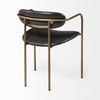 Parker Brown Faux Leather Seat Gold Metal Dining Chair thumbnail 5