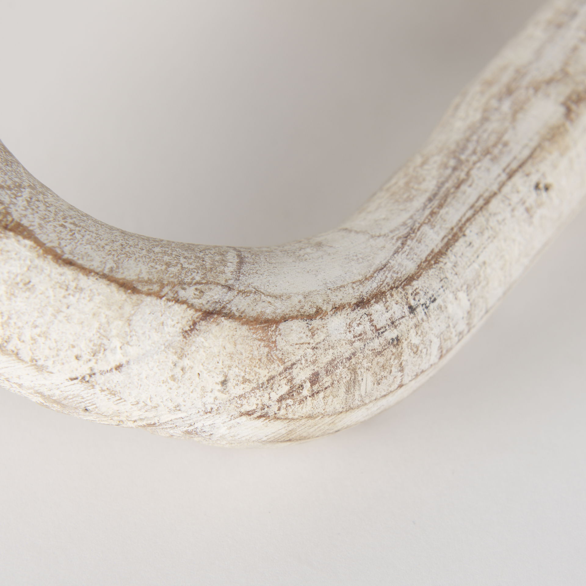 Alix  Beige Wooden Link Chain Decorative Object, by Mercana, 29" length x 5" width x 5" height View 9