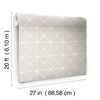 Double Diamonds Off White Peel & Stick Wallpaper, by York Wall, 20' length x 2'3" width x 0.02" depth thumbnail 4