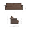 Meredith Outdoor Sofa Brown, Sofas & Sectional by Moe's Home, 90.55" width x 30" height x 38.43" depth thumbnail 9