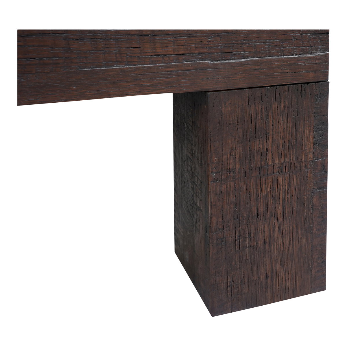 Evander Coffee Table Rustic Brown, by Moe's Home, 39.5" width x 16.5" height x 39.5" depth View 4