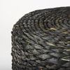 Dina  Black Cornhusk and Water Hyacinth Round Pouf, Ottoman by Mercana, 17.72" length x 17.72" width x 17.72" height thumbnail 4