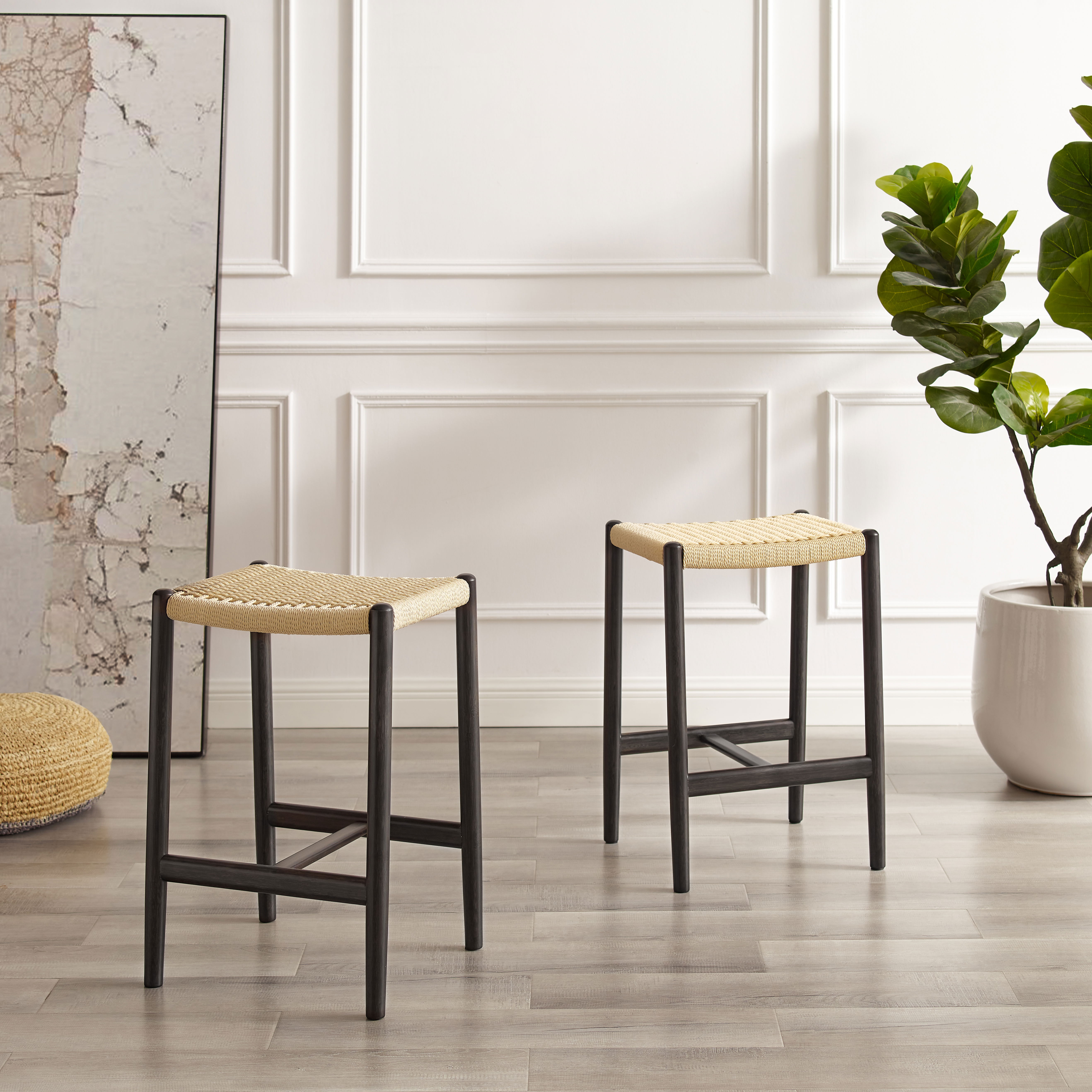 Leif counter height stool, Caviar, Counter & Bar Stool by Greenington, 18.26" length x 16" width x 26" height View 5