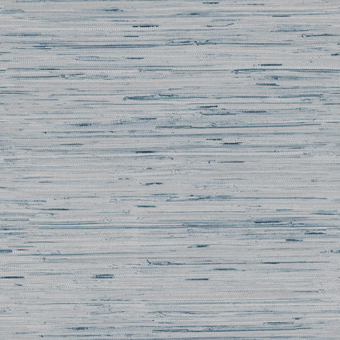 Lustrous Grasscloth Blue & Gold Wallpaper